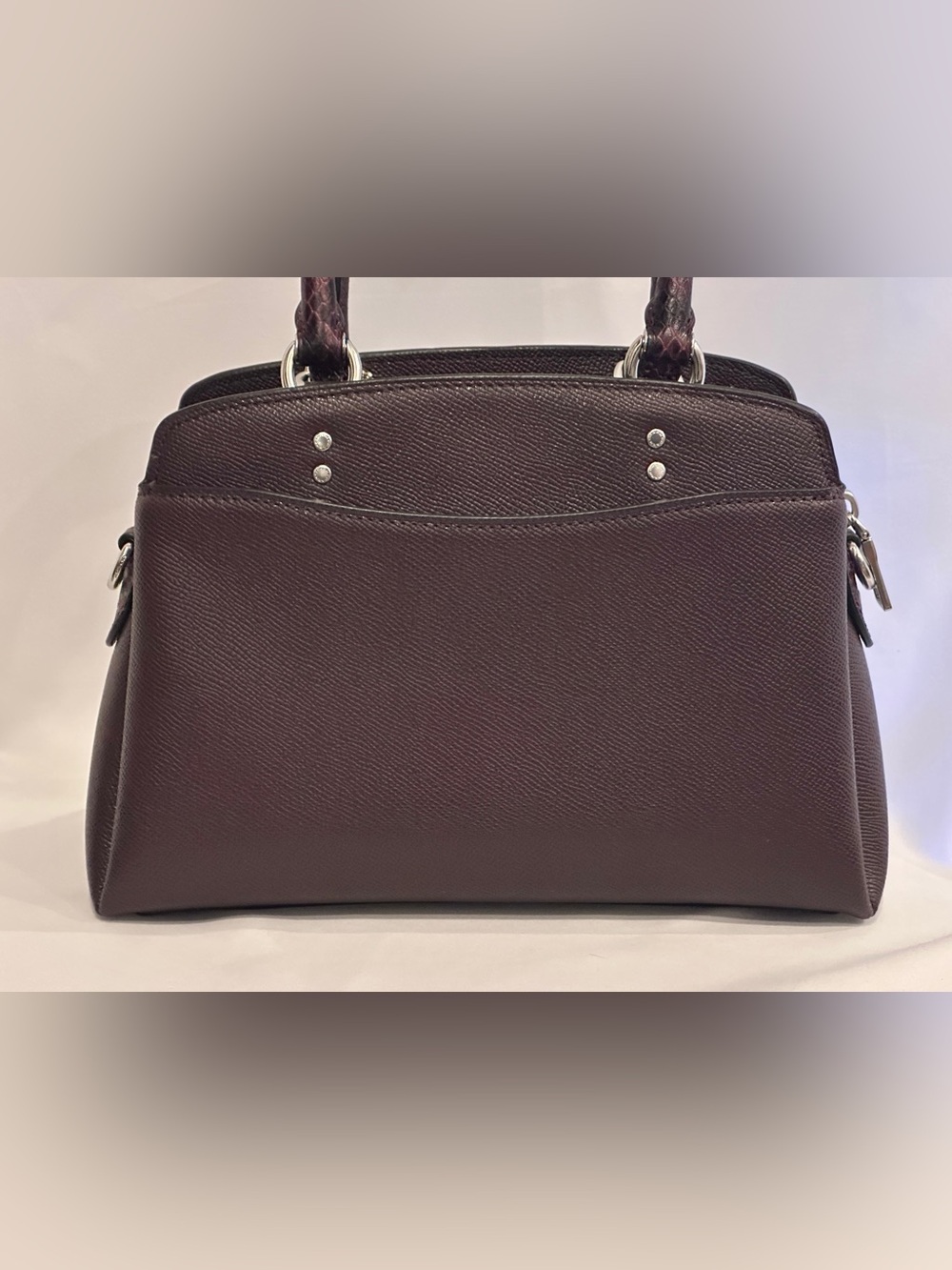 Coach Dark Brown / Mahogany Leather Satchel Top Handle Crossbody Purse NWOT - Picture 14 of 14